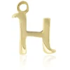9ct Yellow Gold Letter H Initial Charm
