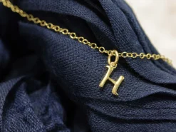 9ct Yellow Gold Letter H Initial Charm