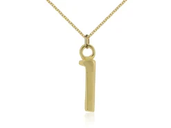 9ct Yellow Gold Letter I Initial Charm