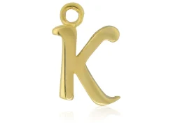 9ct Yellow Gold Letter K Initial Charm