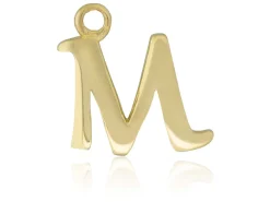 9ct Yellow Gold Letter M Initial Charm