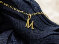 9ct Yellow Gold Letter M Initial Charm