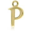 9ct Yellow Gold Letter P Initial Charm