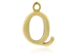 9ct Yellow Gold Letter Q Initial Charm