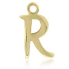 9ct Yellow Gold Letter R Initial Charm