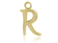 9ct Yellow Gold Letter R Initial Charm