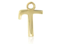 9ct Yellow Gold Letter T Initial Charm