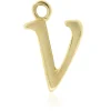 9ct Yellow Gold Letter V Initial Charm