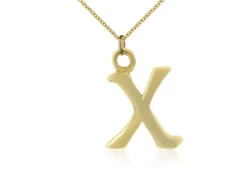 9ct Yellow Gold Letter X Initial Charm