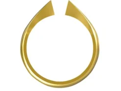 9ct Yellow Gold Light Knife Edge D Shape Ring Shank Size M