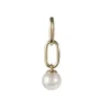 9ct Yellow Gold Link Freshwater Pearl Drop Pendant