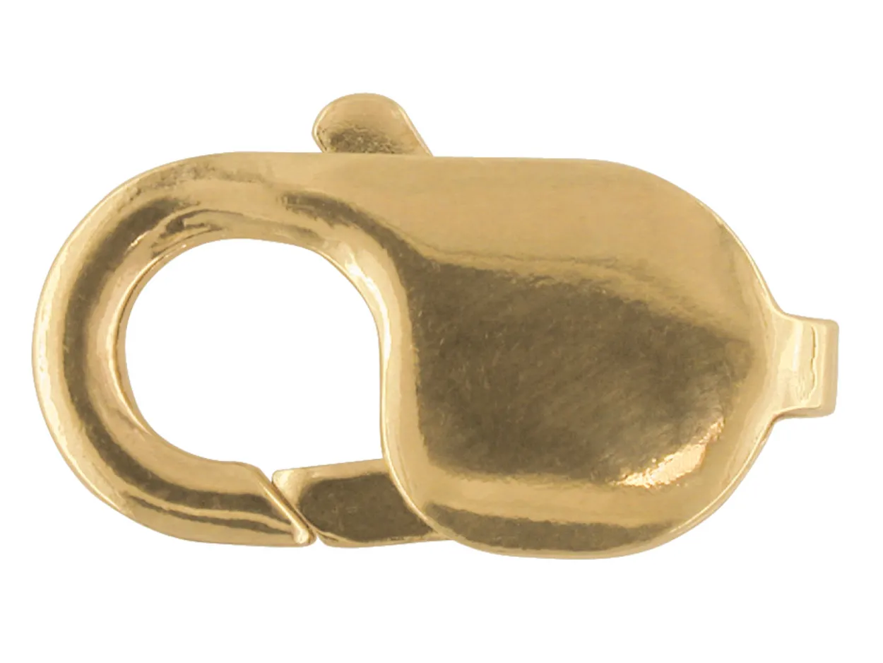 18ct Yellow Gold Lobster Trigger Oval 8mm