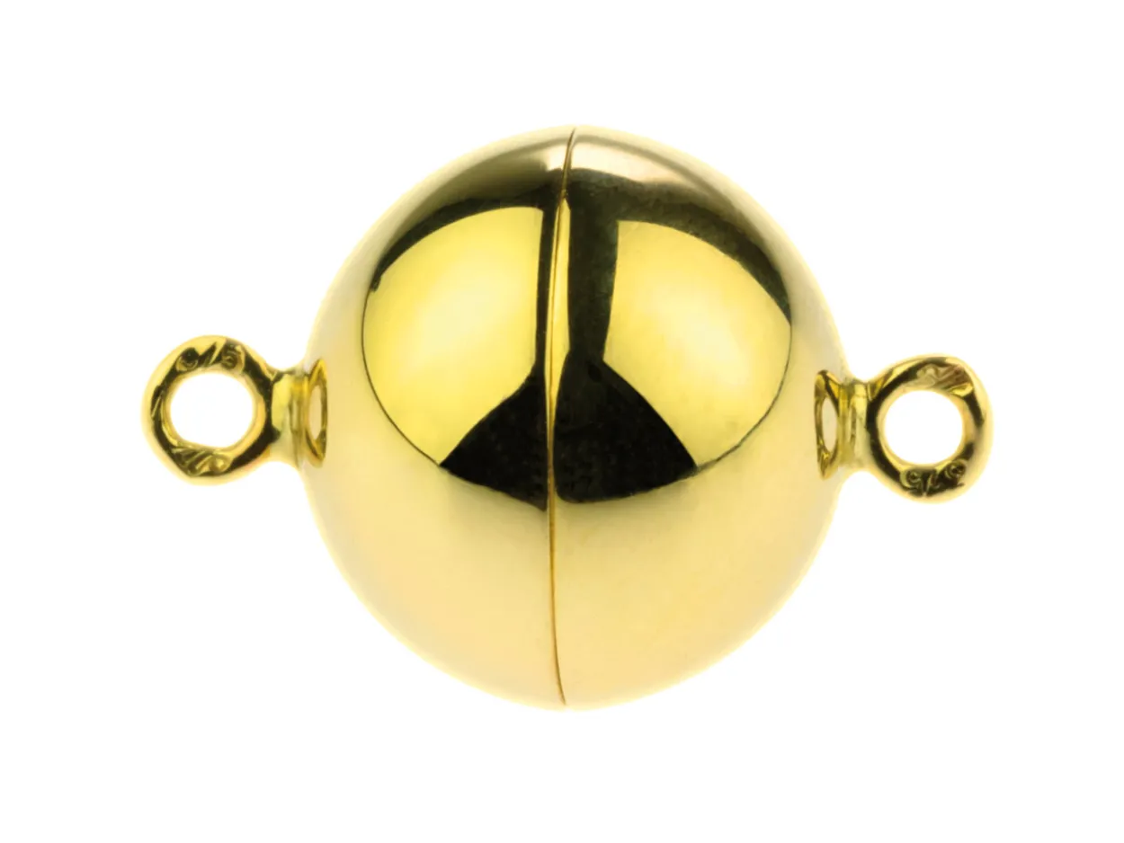 9ct Yellow Gold Magnetic Ball Clasp 10mm