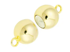 9ct Yellow Gold Magnetic Peanut Clasp 4mm
