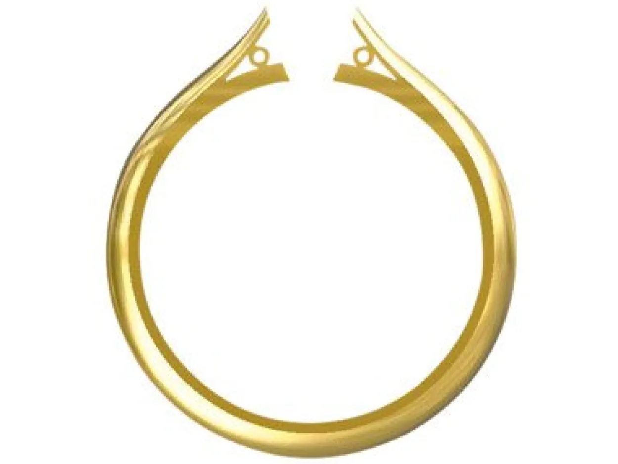 18ct Yellow Gold Medium Tapered Ring Shank With Cheniers Size M