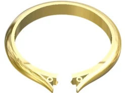 9ct Yellow Gold Medium Tapered Ring Shank With Cheniers Size M