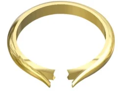 9ct Yellow Gold Medium Tapered Ring Shank Without Cheniers Size M
