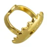 9ct Yellow Gold Medium Threaded Scroll, 100% Recycled Gold