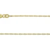 9ct Yellow Gold 1.4mm Barleycorn Chain 18"/45cm Hallmarked
