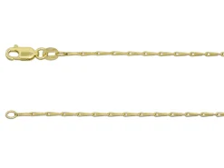 9ct Yellow Gold 1.4mm Barleycorn Chain 18"/45cm Hallmarked