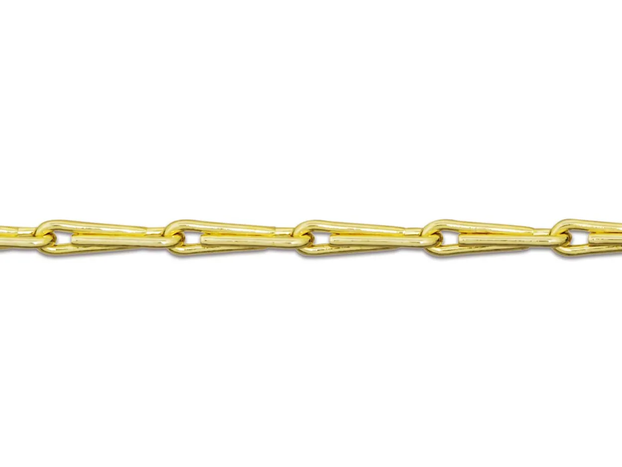9ct Yellow Gold 1.4mm Barleycorn Chain 20"/50cm Hallmarked
