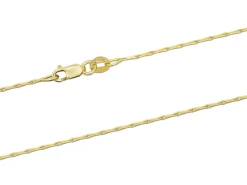 18ct Yellow Gold 1.2mm Barleycorn Chain 18"/45cm Hallmarked