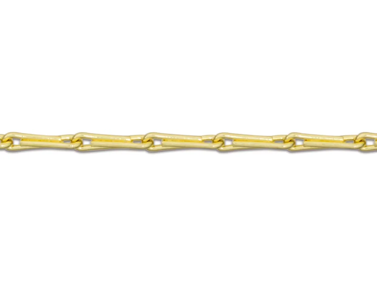 18ct Yellow Gold 1.2mm Barleycorn Chain 18"/45cm Hallmarked