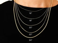 9ct Yellow Gold 0.8mm Diamond Cut Curb Chain 18