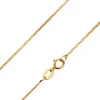 9ct Yellow Gold 0.8mm Diamond Cut Curb Chain 16"/40cm Light Unhallmarked