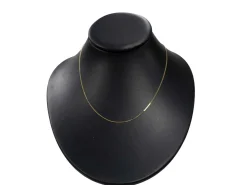 18ct Yellow Gold 0.9mm Diamond Cut Curb Chain 18