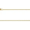 18ct Yellow Gold 0.9mm Diamond Cut Curb Chain 16"/40cm Hallmarked