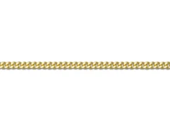 18ct Yellow Gold 0.9mm Diamond Cut Curb Chain 16