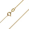 9ct Yellow Gold 0.8mm Diamond Cut Curb Chain 16"/40cm Heavy Hallmarked