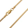 9ct Yellow Gold 1.8mm Diamond Cut Curb Chain 20"/50cm Hallmarked