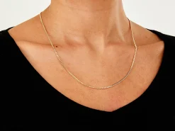 9ct Yellow Gold 1.8mm Diamond Cut Curb Chain 20