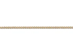 18ct Yellow Gold 0.6mm Diamond Cut Curb Chain 16