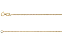 18ct Yellow Gold 0.8mm Diamond Cut Curb Chain 16"/40cm Unhallmarked