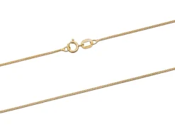 18ct Yellow Gold 0.8mm Diamond Cut Curb Chain 16"/40cm Unhallmarked