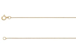 18ct Yellow Gold 0.6mm Diamond Cut Curb Chain 18"/45cm Unhallmarked