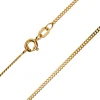 9ct Yellow Gold 1.3mm Diamond Cut Curb Chain 24"/60cm Hallmarked