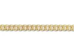 9ct Yellow Gold 2.1mm Diamond Cut Curb Chain Loose Unhallmarked