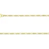 9ct Yellow Gold 1.3mm Diamond Cut Figaro Chain 16"/40cm Hallmarked