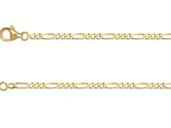 18ct Yellow Gold 2.0mm Diamond Cut Figaro Chain 18"/45cm Hallmarked