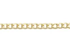 9ct Yellow Gold 3.3mm Diamond Cut Hollow Curb Chain 20