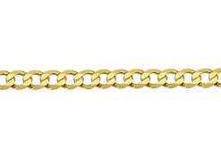 9ct Yellow Gold 6.5mm Diamond Cut Metric Curb Chain 18