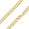 9ct Yellow Gold 6.5mm Diamond Cut Metric Curb Chain 16"/40cm Hallmarked