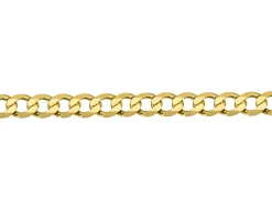 9ct Yellow Gold 6.5mm Diamond Cut Metric Curb Chain 16