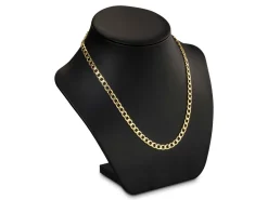 9ct Yellow Gold 5.7mm Diamond Cut Metric Curb Chain 18