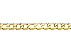 9ct Yellow Gold 5.7mm Diamond Cut Metric Curb Chain 16