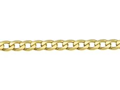 9ct Yellow Gold 5.5mm Diamond Cut Metric Curb Chain 18